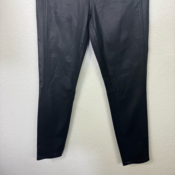 BCBGMaxAzria pants Black size 30 high waisted‎ coated skinny dressy Jeans - Picture 4 of 9